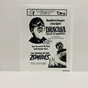 Dracula Zombies Double Film 20th Century Fox Proof Reference Print Poster‎